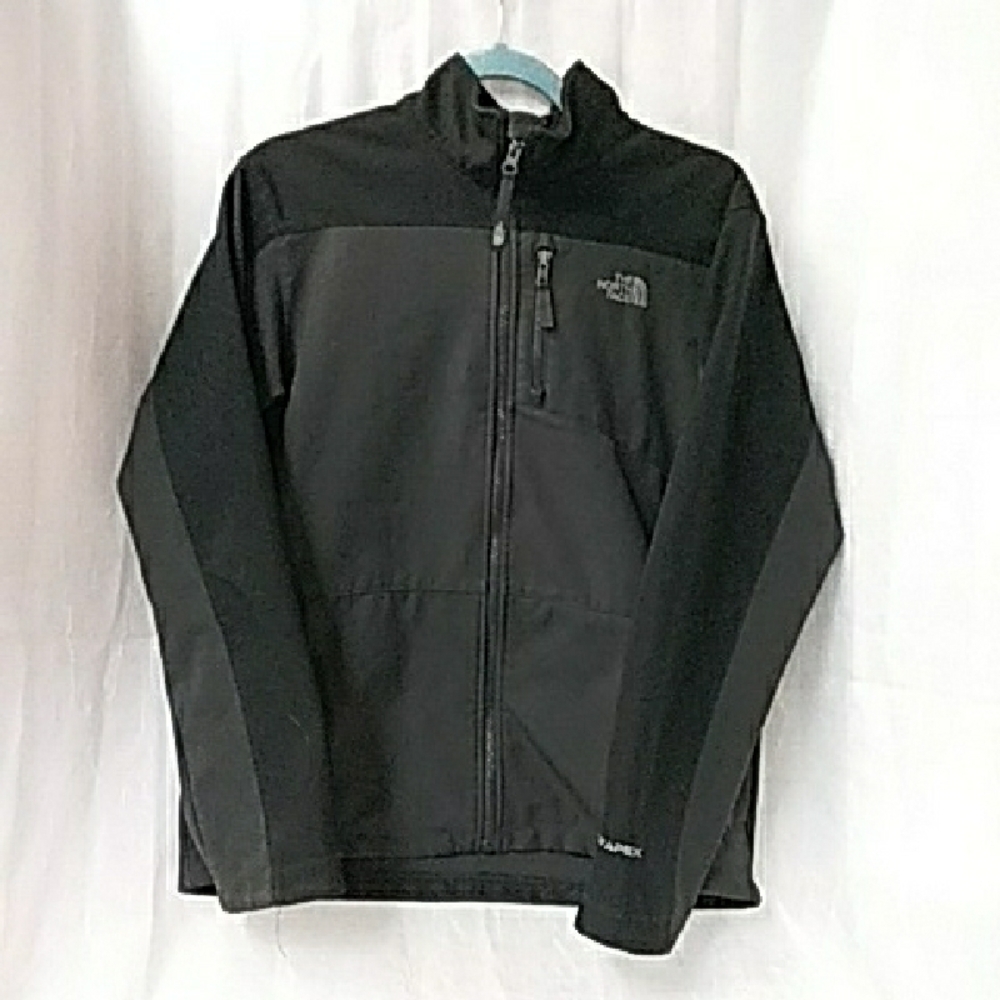 The North Face Apex Bionic Softshell Jacket Gray Black Full Zip Mens XL